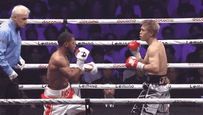 Two Boxers In Boxing Ring With Utility TV GIF