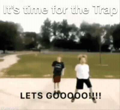 Two Boys Dancing It's Time For The Trap Let's Goooo GIF
