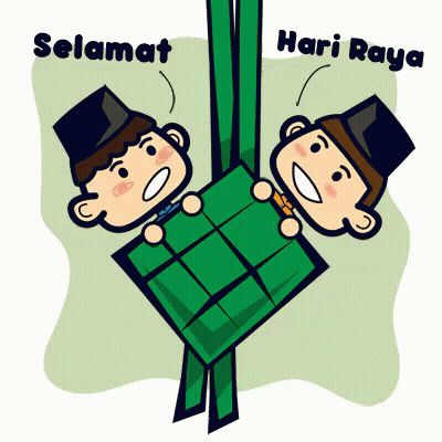 Two Boys Hanging Upside Down Selamat Hari Raya GIF