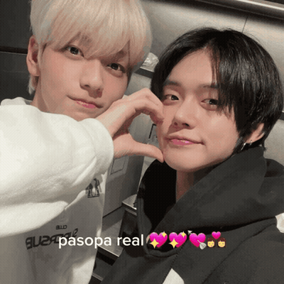 Two Boys Making Heart Shape With Pasopa Real GIF