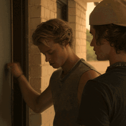 Two Boys Outside Knock Knock The Door GIF