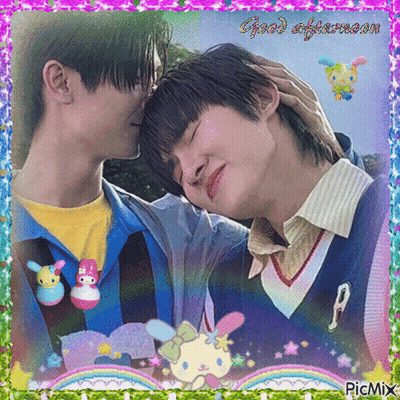 Two Boys Saying Good Afternoon GIF