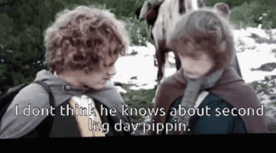 Two Boys Saying I Dont Think He Knows About Second Leg Day Pippin GIF