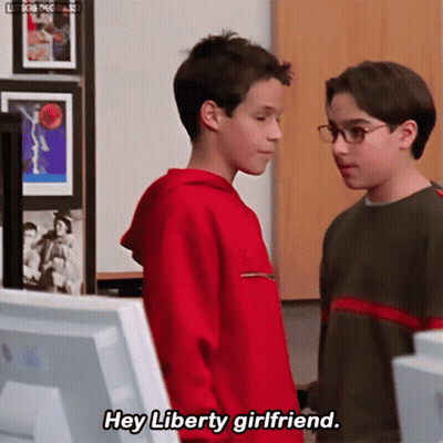 Two Boys Talking About Liberty Girlfriend GIF