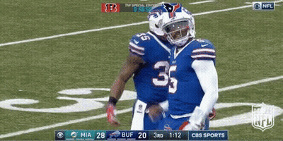 Two Buffalo Bills Football Players GIF