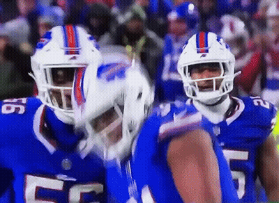 Two Buffalo Bills Players One Number 5 GIF