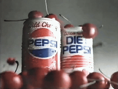 Two Cans Of Diet And Wild Cherry Pepsi GIF