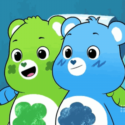Two Care Bears One With Cloud On Chest GIF
