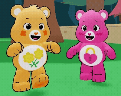 Two Care Bears Standing GIF