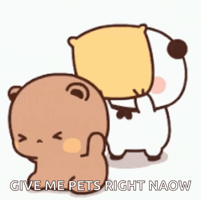 Two Cartoon Bears Holding Hands GIF