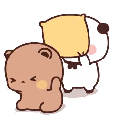 Two Cartoon Bears Standing Sticker