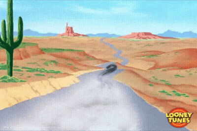 Two Cartoon Birds On Beach GIF