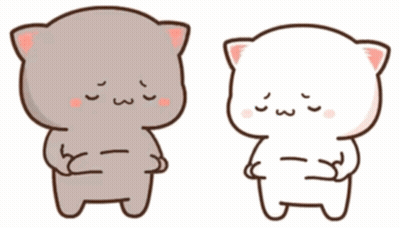 Two Cartoon Cats Crying With Tears GIF