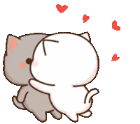 Two Cartoon Cats Kissing Sticker