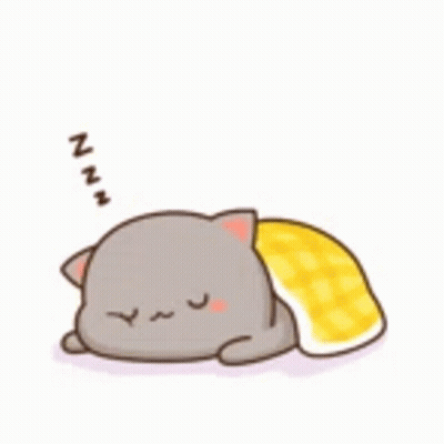 Two Cartoon Cats Laying Together GIF