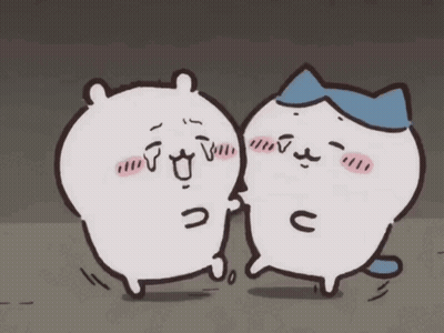 Two Cartoon Cats One With Blue Hat GIF