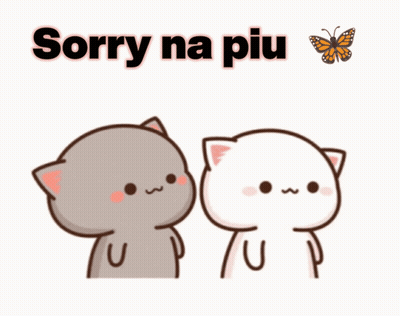 Two Cartoon Cats Saying Sorry Na Piu GIF