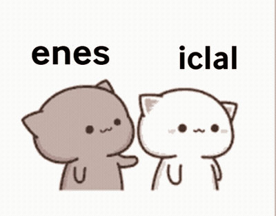 Two Cartoon Cats With Enes Iclal GIF