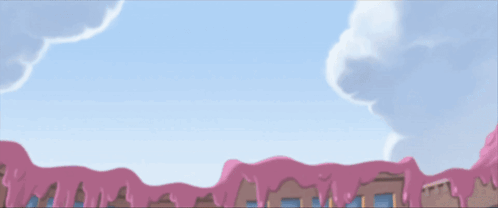 Two Cartoon Characters Are Fighting Each Other In A Scene From A Cartoon GIF