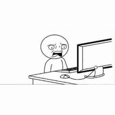 Two Cartoon Characters Are Looking At A Computer Screen And One Of Them Is Wearing A Fbi Shirt . GIF