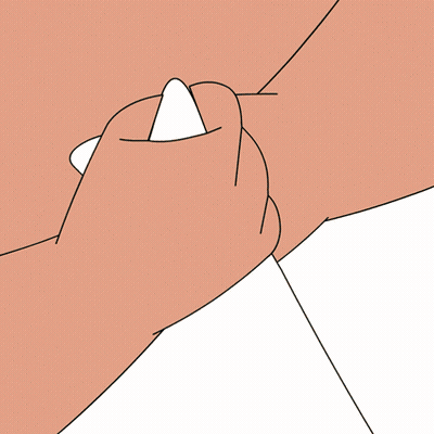 Two Cartoon Characters Are Smiling In Front Of A Row Of Clothes GIF