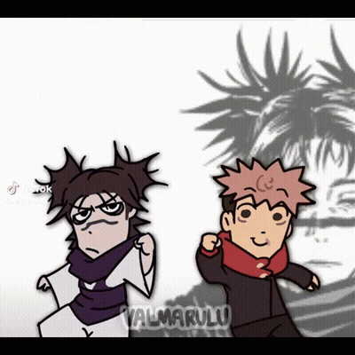 Two Cartoon Characters Are Standing Next To Each Other And The Name Valmarulu Is On The Bottom GIF
