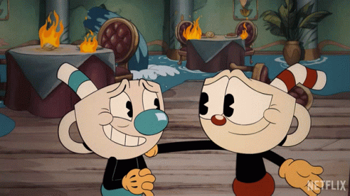 Two Cartoon Characters Are Standing Next To Each Other With Netflix Written On The Bottom Right GIF