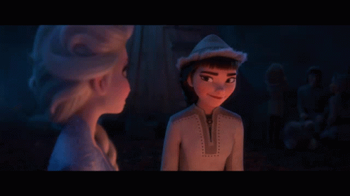 Two Cartoon Characters Are Talking To Each Other And One Has A Surprised Look On Her Face GIF