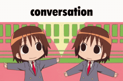 Two Cartoon Characters Conversation GIF
