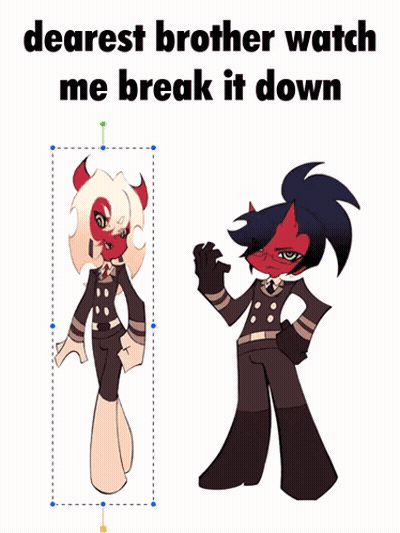 Two Cartoon Characters Dearest Brother Watch Me Break It Down GIF