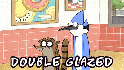 Two Cartoon Characters Double Glazed GIF