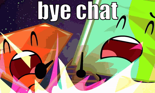 Two Cartoon Characters Fighting With Bye Chat GIF