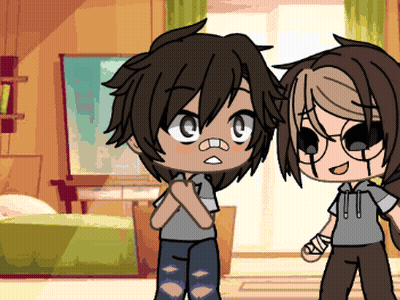 Two Cartoon Characters In Bedroom GIF
