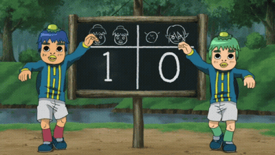 Two Cartoon Characters In Front Of Blackboard With 1 And 0 GIF