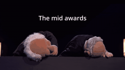 Two Cartoon Characters Laying Down Mid Awards GIF