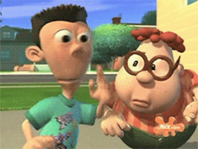 Two Cartoon Characters Next To Nick.com Logo GIF