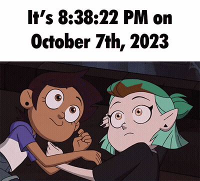 Two Cartoon Characters October 7 2023 GIF
