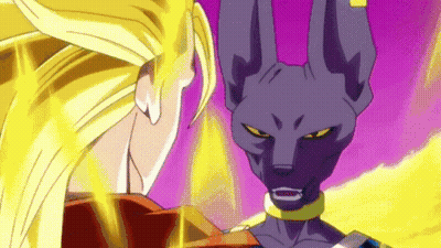 Two Cartoon Characters On Purple And Yellow Background GIF