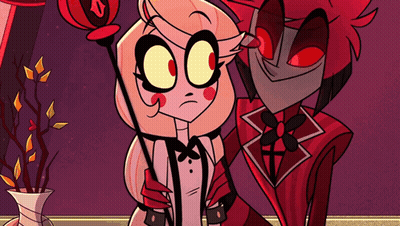 Two Cartoon Characters One Holding Cane GIF