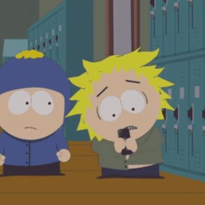 Two Cartoon Characters One Holding Cell Phone GIF