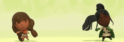 Two Cartoon Characters One In Green Cape GIF
