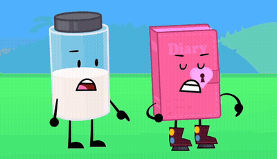 Two Cartoon Characters One Milk Bottle GIF