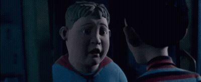 Two Cartoon Characters One Pointing GIF