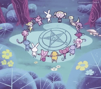 Two Cartoon Characters One Saying Thanks Satan GIF