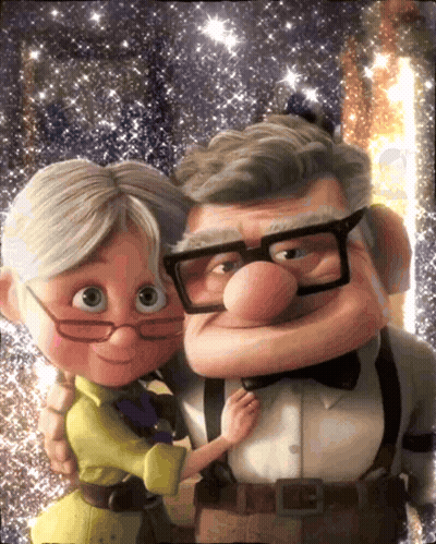 Two Cartoon Characters One Wearing Glasses GIF