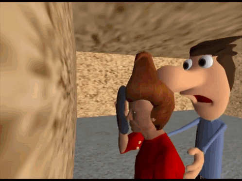 Two Cartoon Characters One With Big Nose GIF