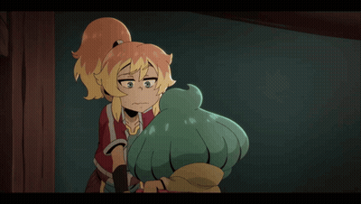 Two Cartoon Characters One With Glasses And The Other With A Sad Look On Her Face GIF