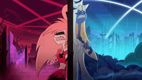 Two Cartoon Characters One With Very Large Mouth GIF
