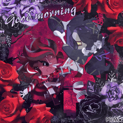 Two Cartoon Characters Saying Good Morning GIF