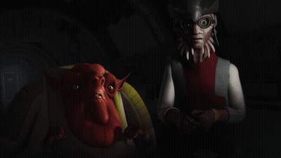 Two Cartoon Characters Saying Hello Melch GIF